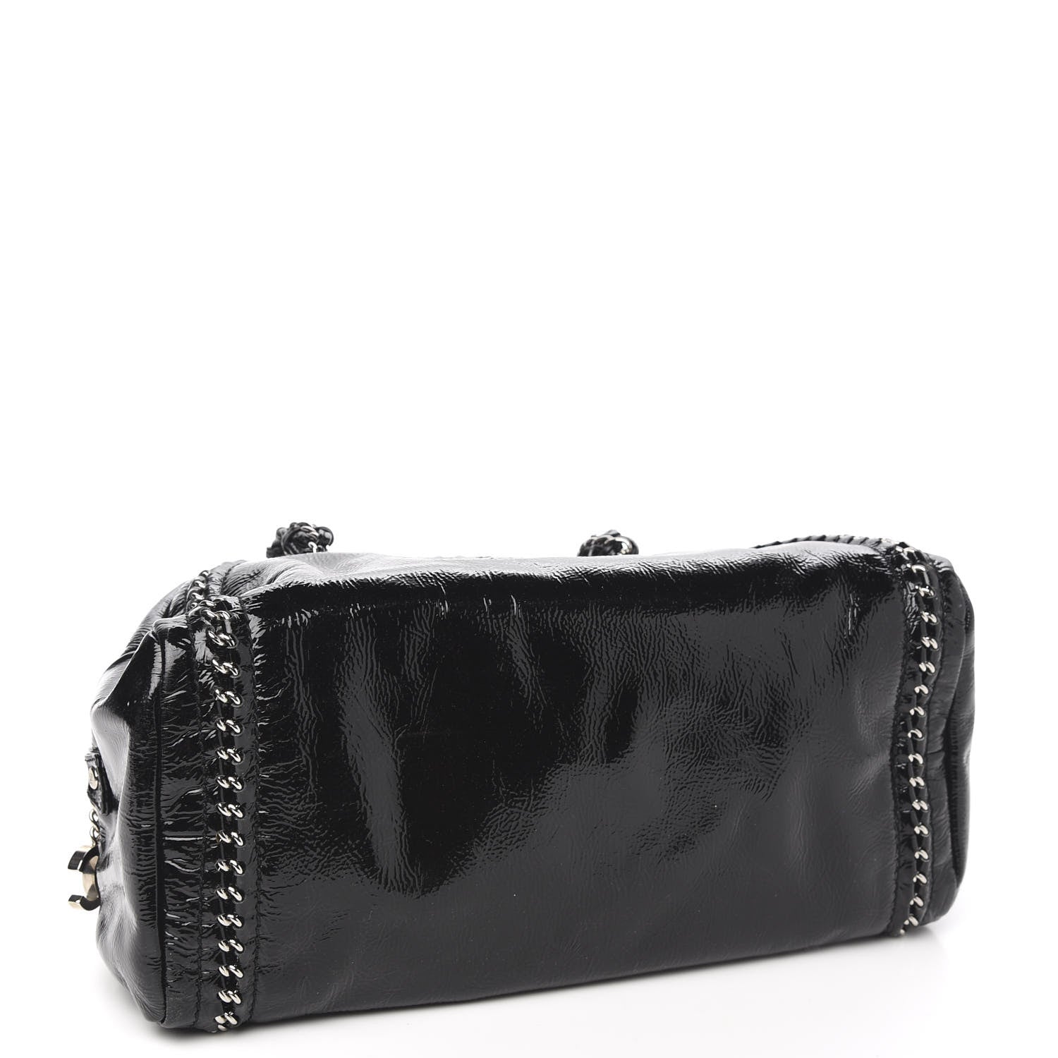 Chanel Patent Medium Luxe Ligne Bowler Black 3 of 7