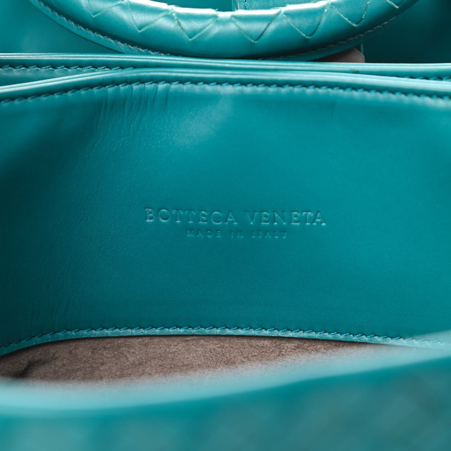 Light Calf Intrecciato Small Roma Teal