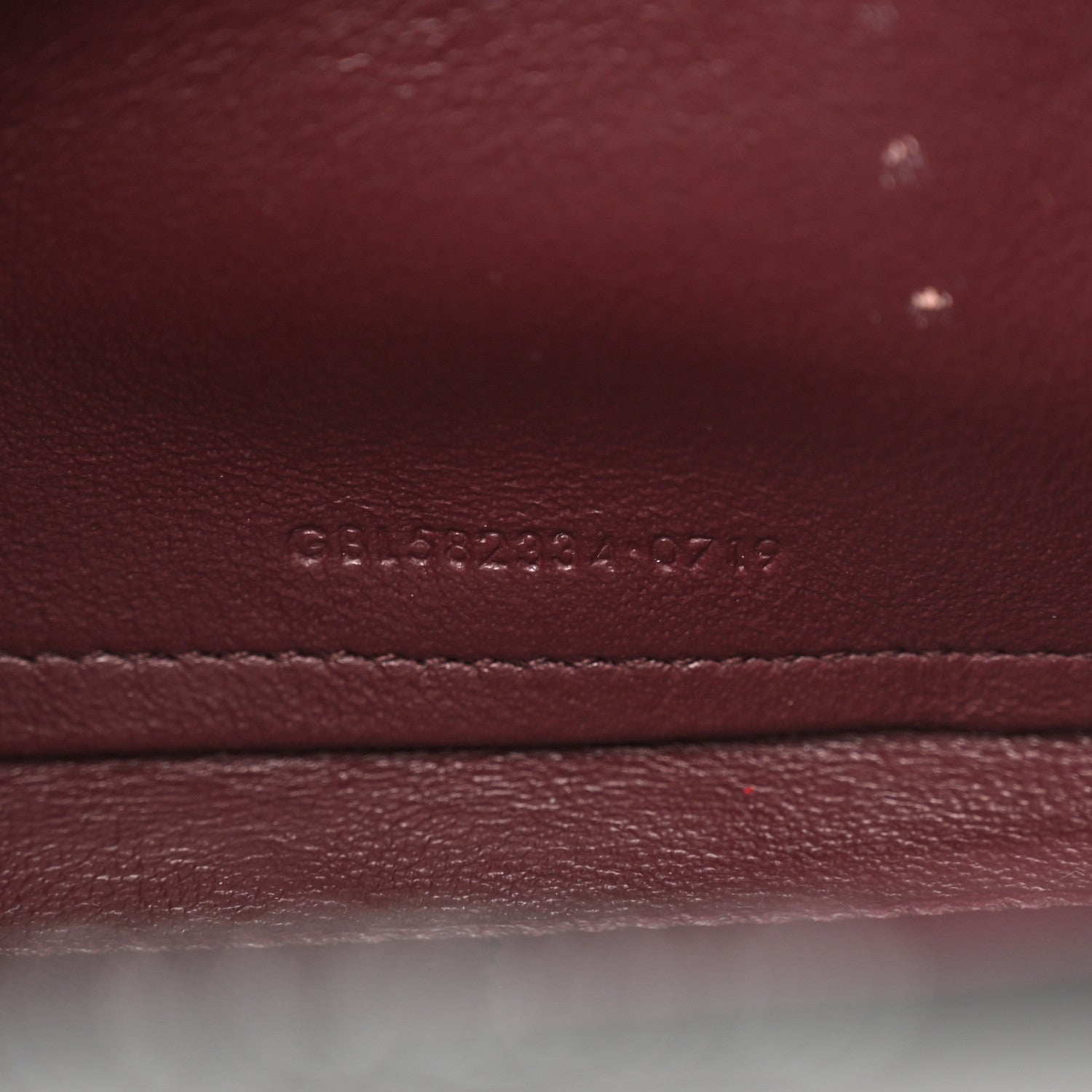 Saint Laurent Calfskin Lizard Embossed Monogram Cassandra Chain Wallet Black 7 of 13