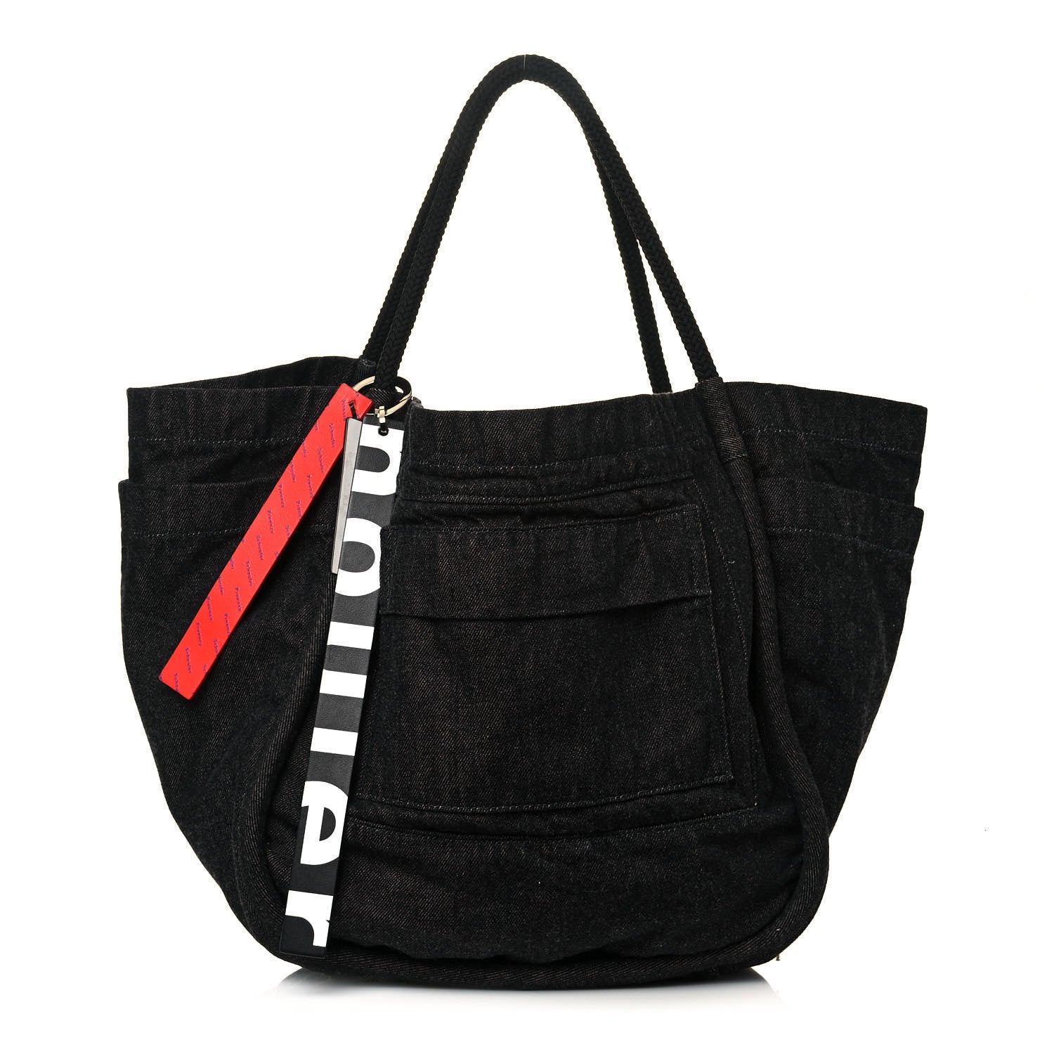 Proenza Schouler Denim Tote Black 1 of 11