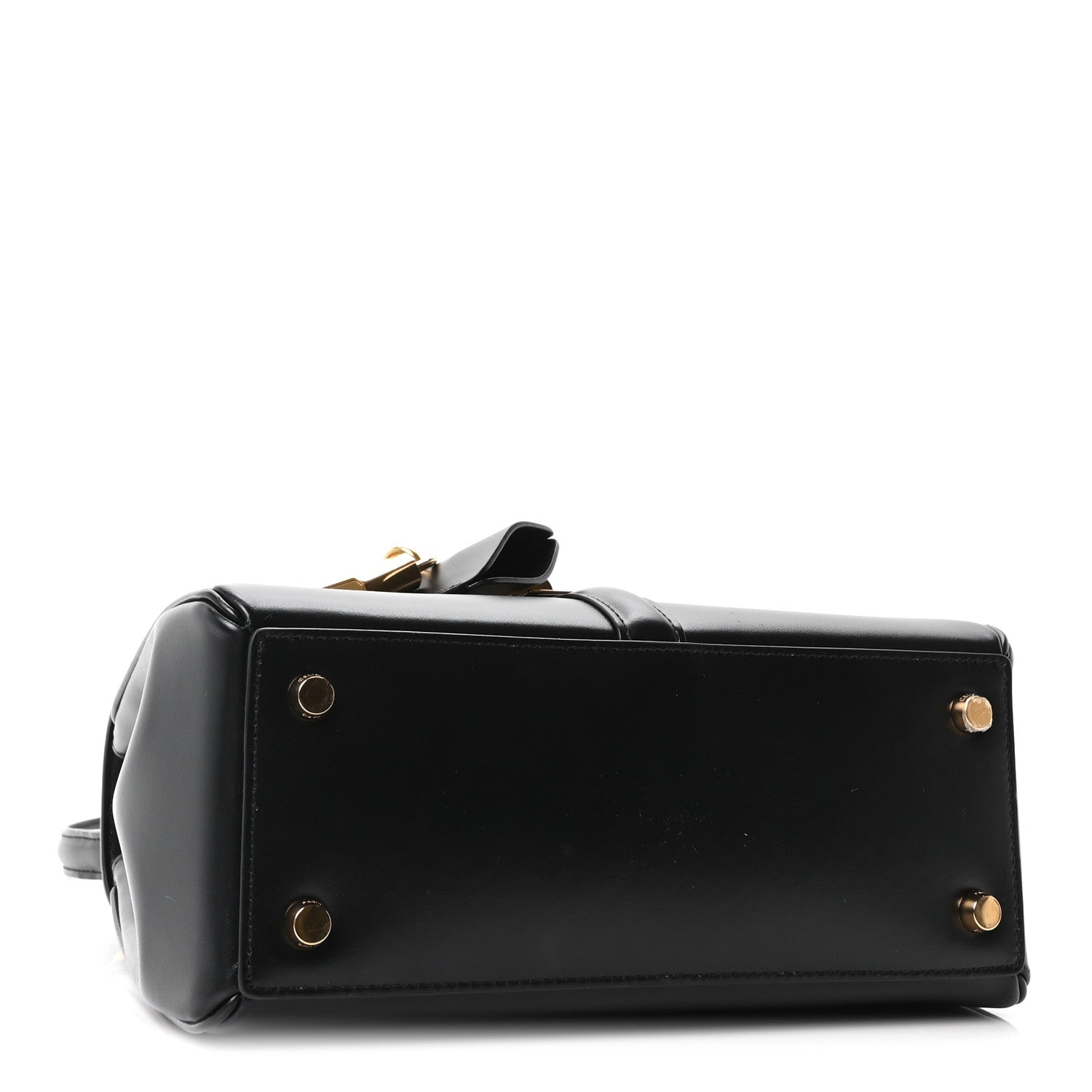 Celine Satinated Calfskin Mini 16 Top Handle Bag Black 4 of 10