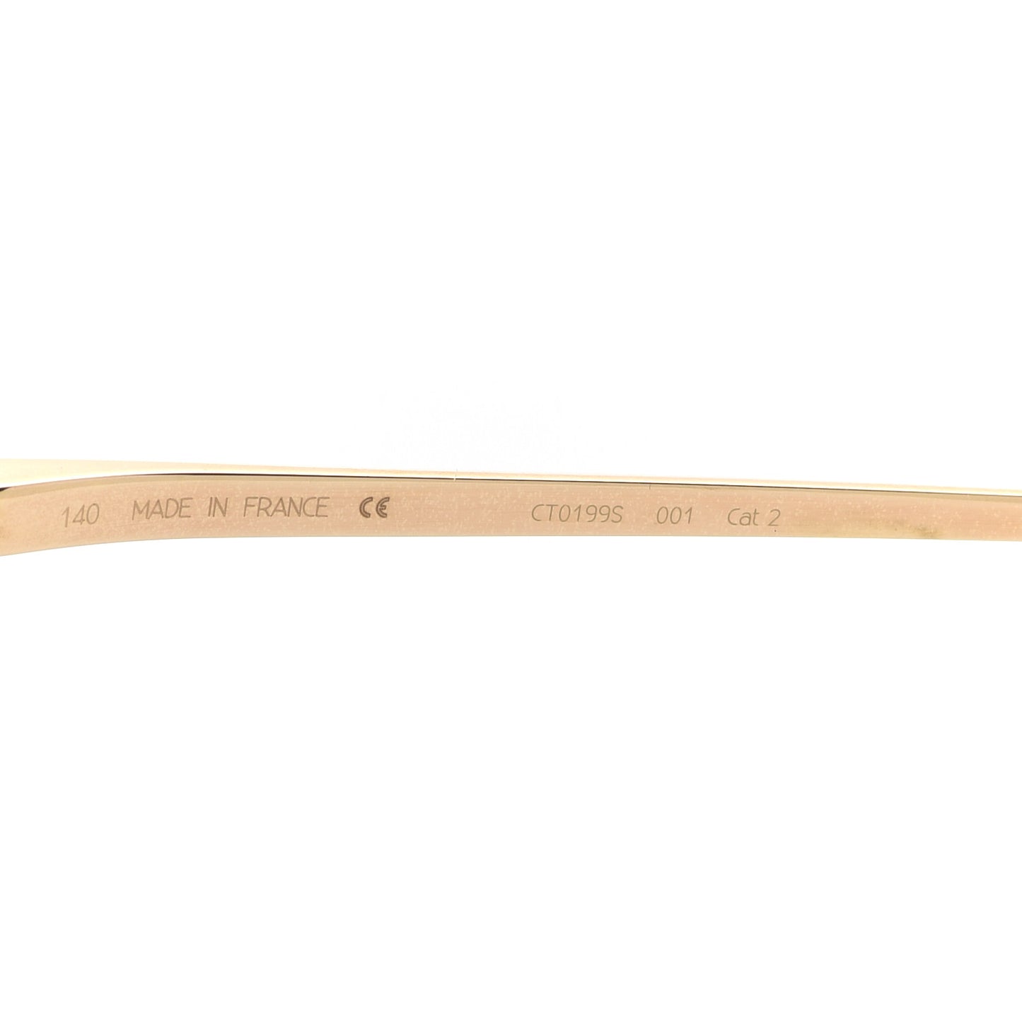 Panthere De Cartier Square Sunglasses Gold