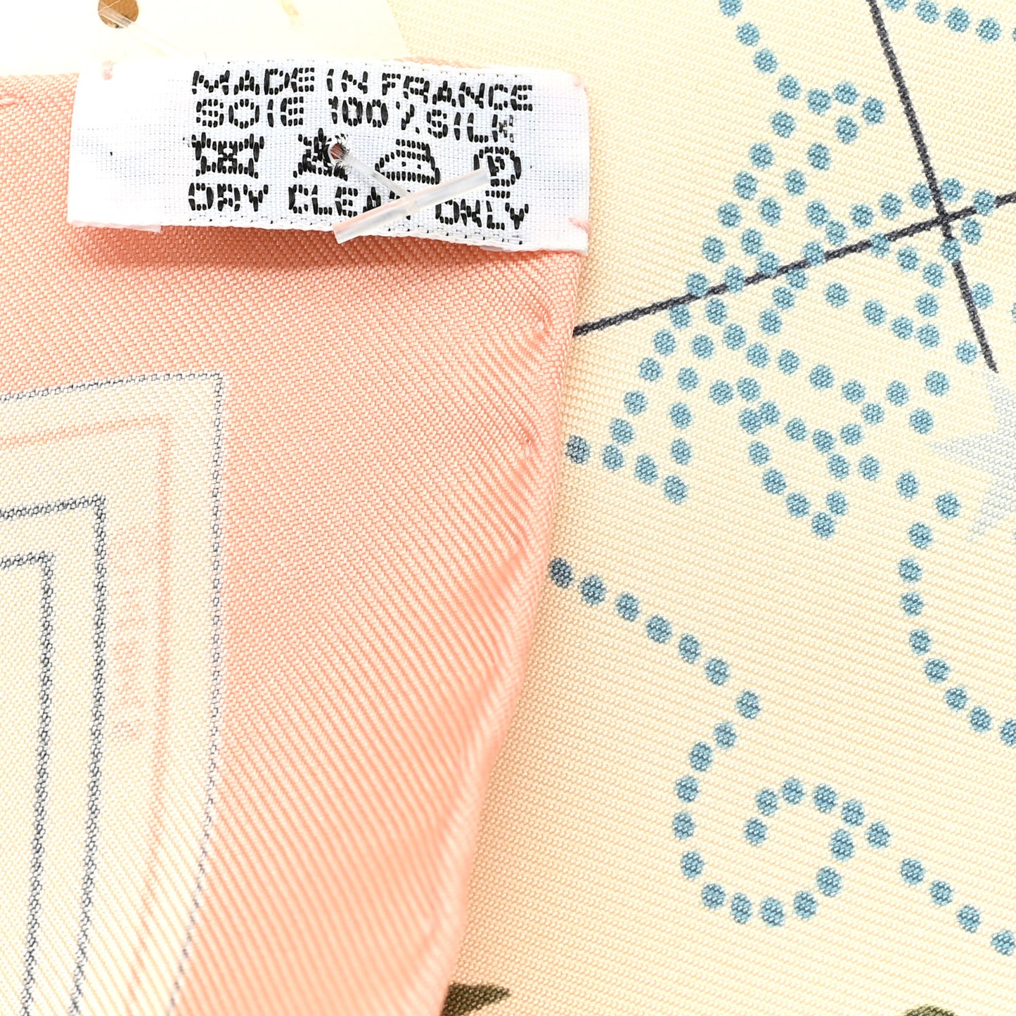 Silk Constellation d'Hermes Pocket Square Scarf 45 Rose Beige Multicolor