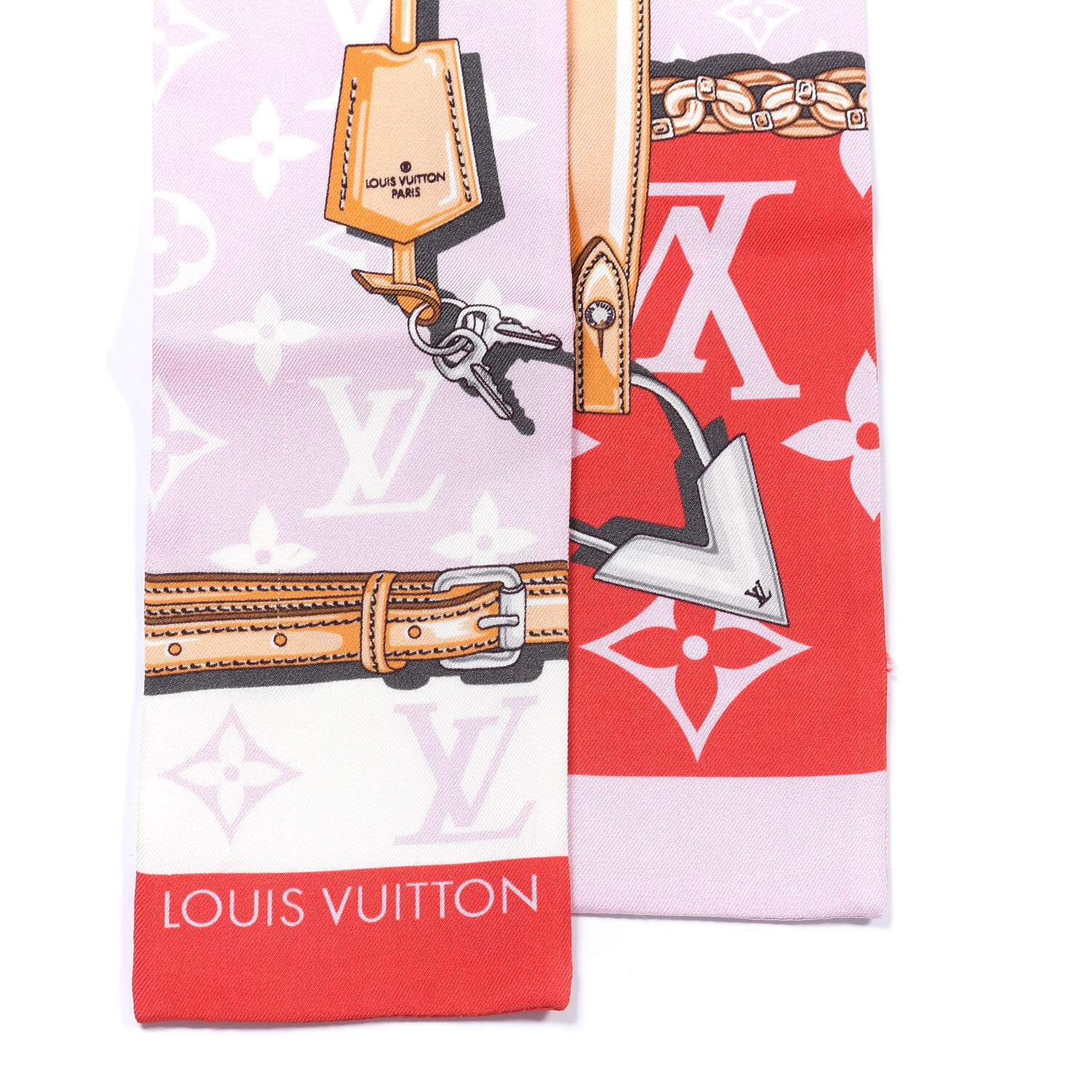 Louis Vuitton Silk Monogram Giant Confidential Bandeau Rouge 4 of 6
