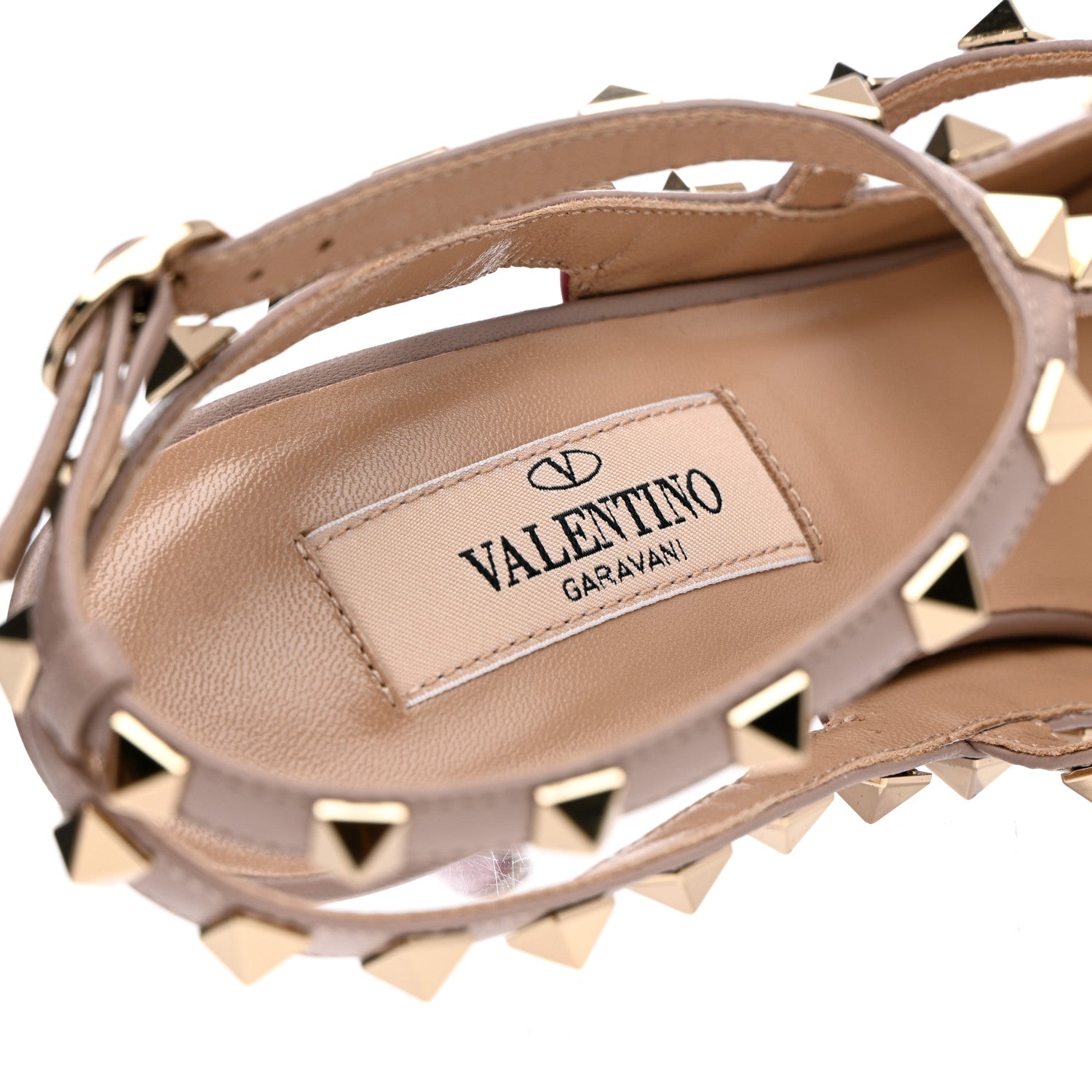 Valentino Garavani Patent Nappa Rockstud Ankle Strap 100mm Pumps 37 Rock Pink Poudre 7 of 9