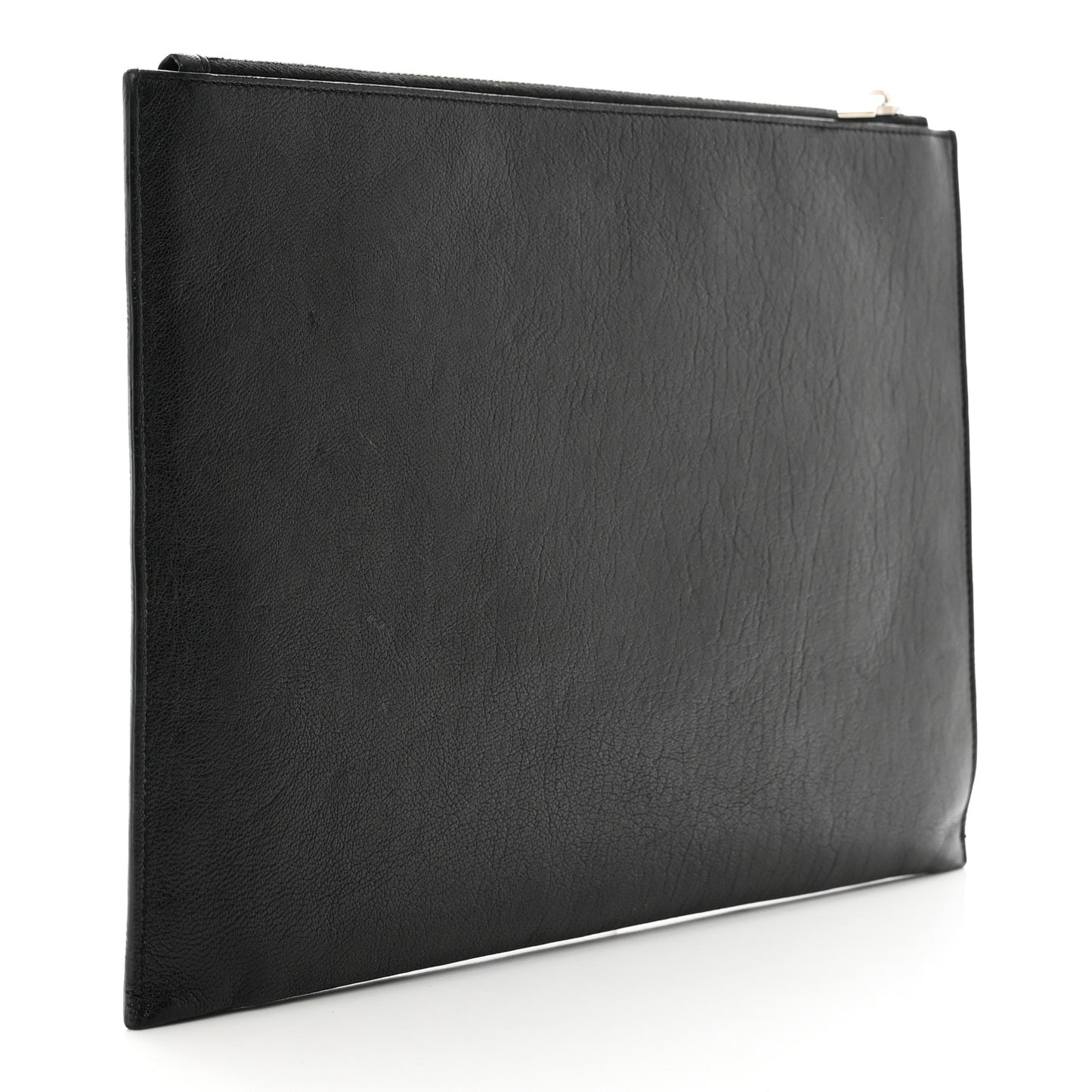 Calfskin Star Rider iPad Pouch Black Silver