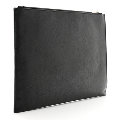 Saint Laurent Calfskin Star Rider iPad Pouch Black Silver 3 of 10