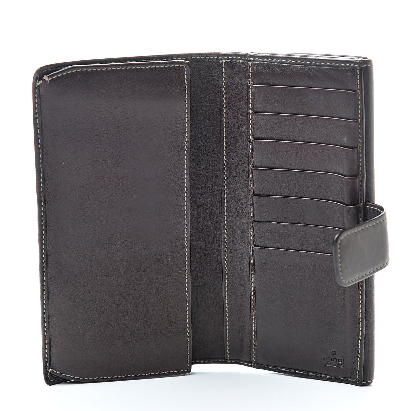 Calfskin Britt Continental Wallet Brown