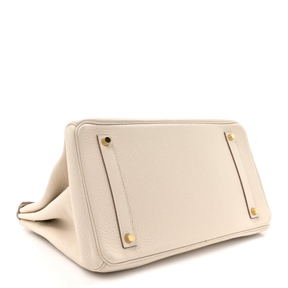Hermes Taurillon Clemence Birkin 35 Craie 4 of 13