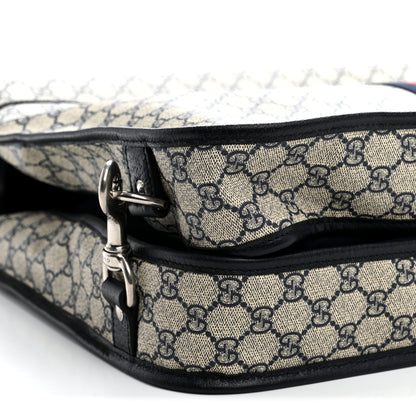 Gucci GG Supreme Monogram Web Savoy Garment Bag Beige Blue 9 of 10