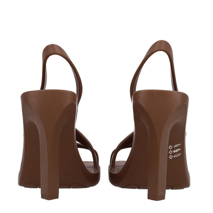 Bottega Veneta Rubber Jimbo Slingback Sandals 40 Brown 6 of 9