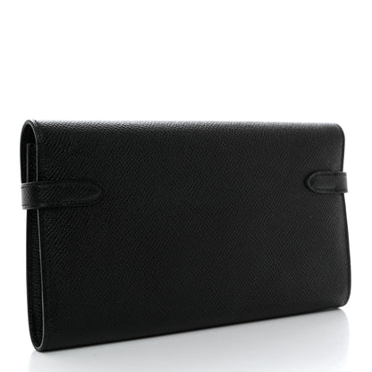 Hermes Epsom Kelly Longue Wallet Black 3 of 11