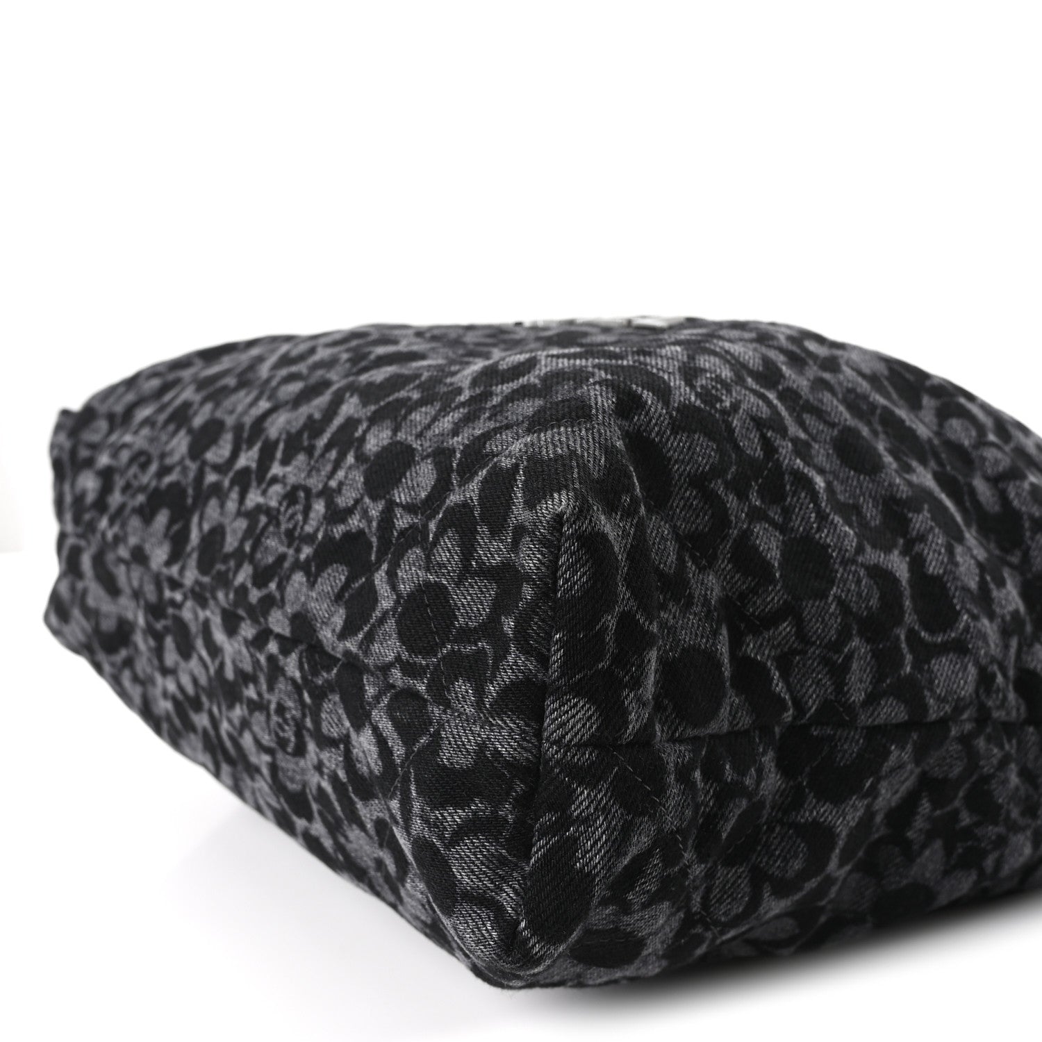 Chanel Denim Quilted Floral Print Small Chanel 22 Black 11 of 12