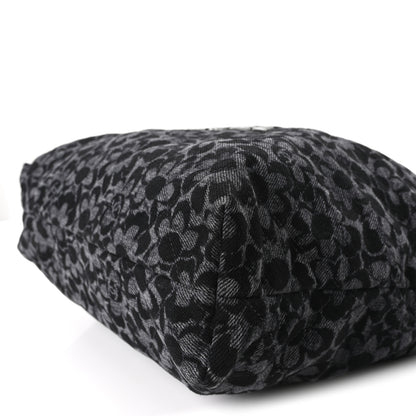 Chanel Denim Quilted Floral Print Small Chanel 22 Black 11 of 12