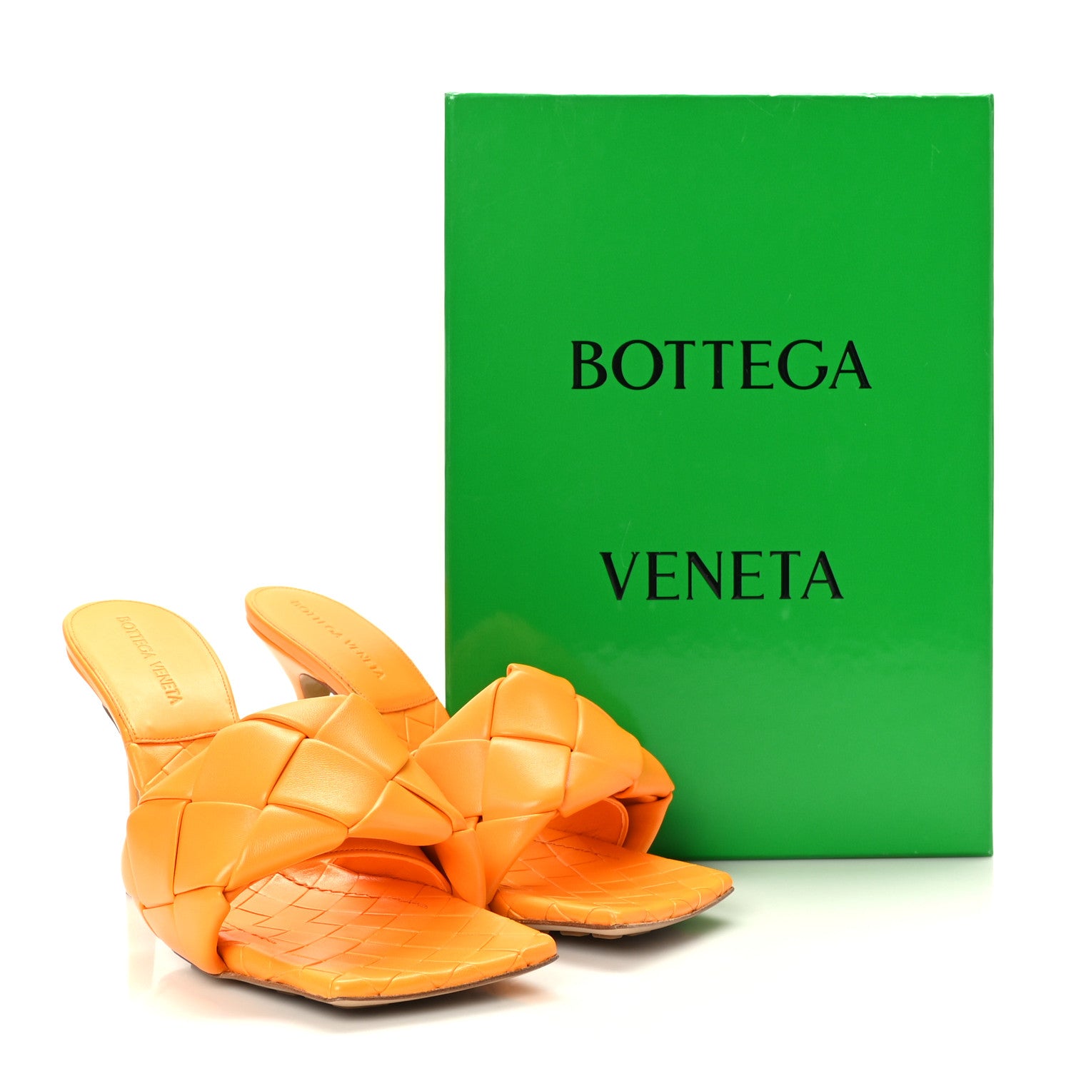 Bottega Veneta Nappa Maxi Intrecciato Lido Mule Sandals 40 Tangerine 8 of 8