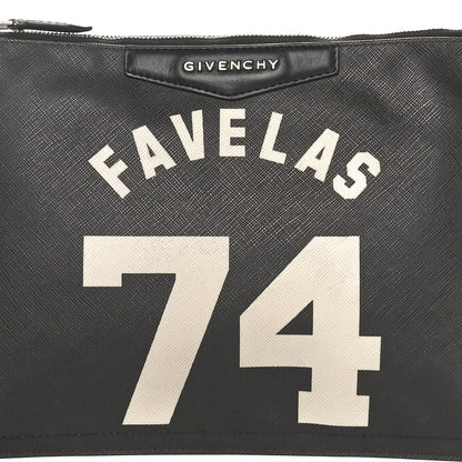 Givenchy Textured Coated Canvas Favelas Large Antigona Pouch Black 8 of 10
