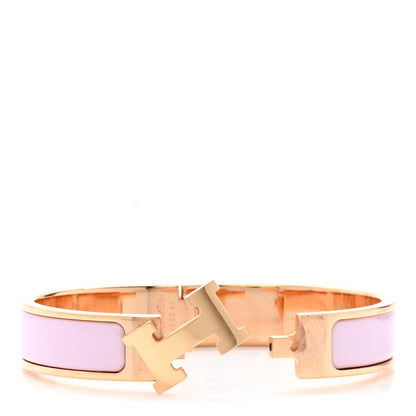 Hermes Enamel Narrow Clic Clac H Bracelet PM Rose Dragee 5 of 6