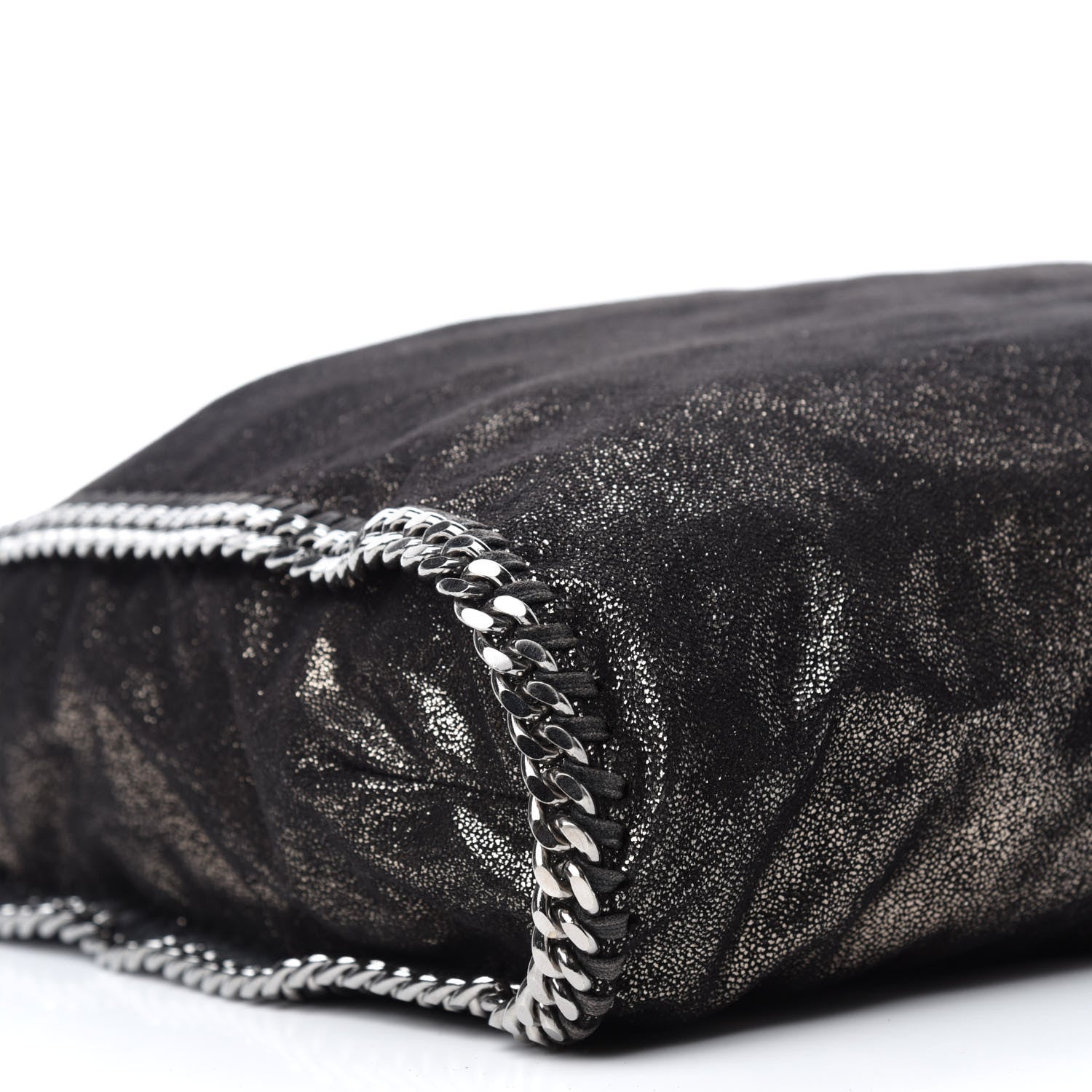 Stella McCartney Metallic Shaggy Deer Big Falabella Tote Black 6 of 9