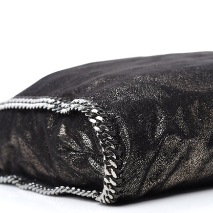 Stella McCartney Metallic Shaggy Deer Big Falabella Tote Black 6 of 9