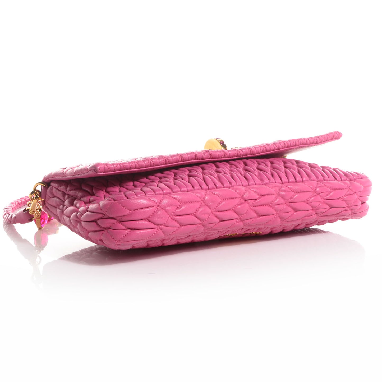 Nappa Matelasse Crystal Clutch