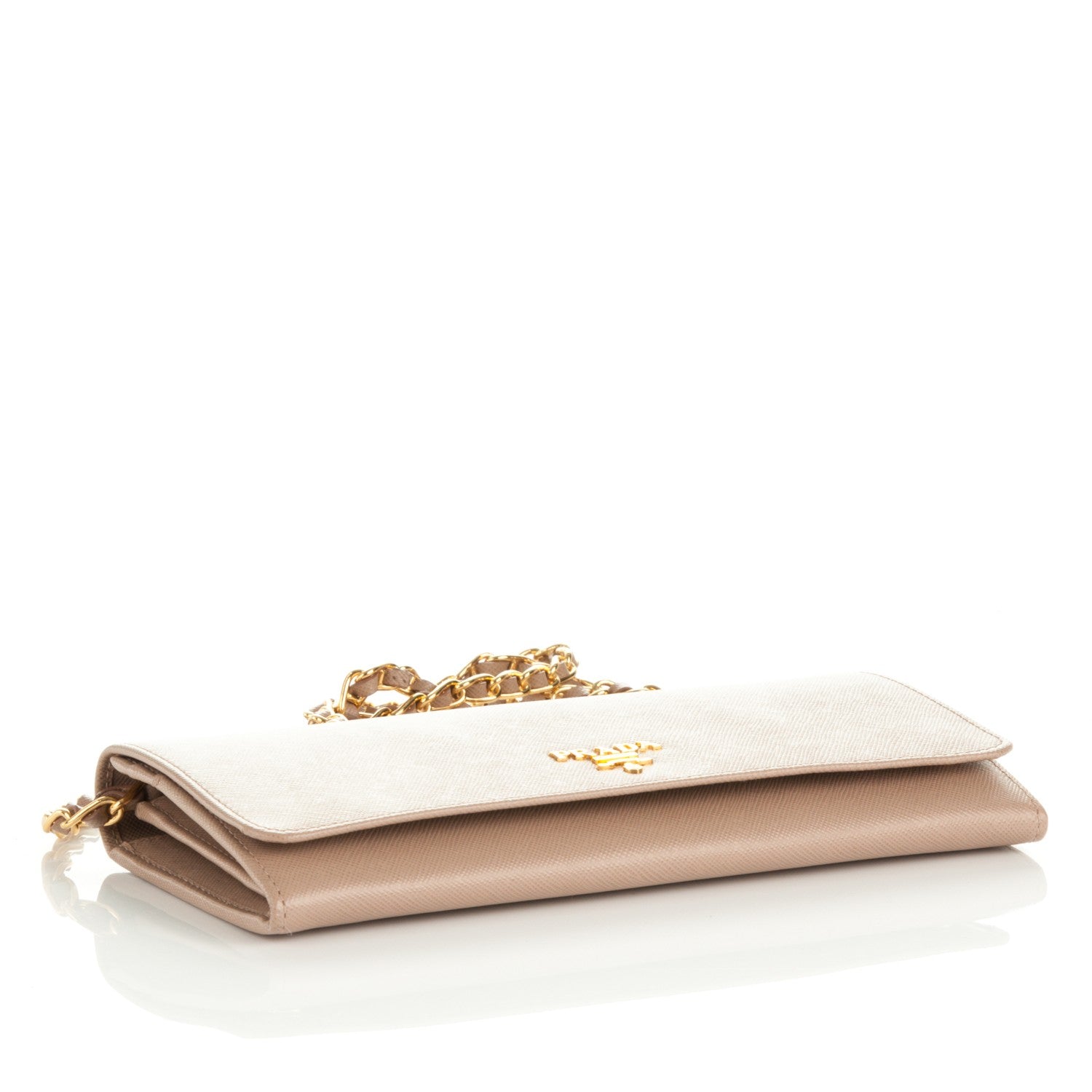 Prada Saffiano Metal Oro Chain Wallet Cammeo 4 of 8