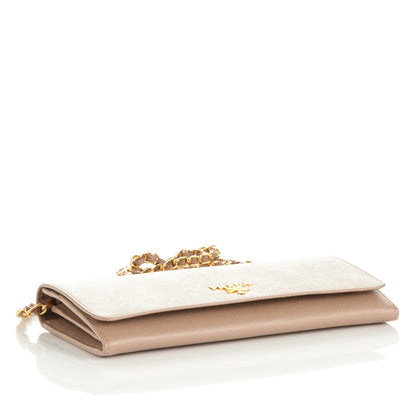 Prada Saffiano Metal Oro Chain Wallet Cammeo 4 of 8