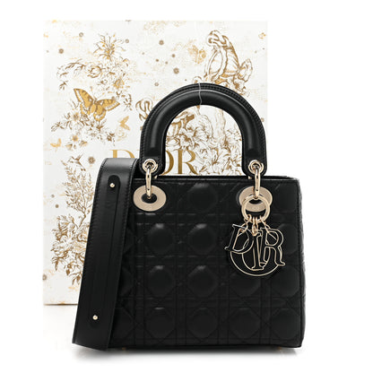 Christian Dior Lambskin Cannage Small My ABCDior Lady Dior Black 10 of 10