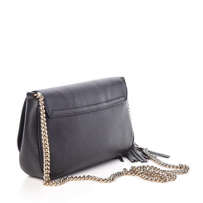 Gucci Pebbled Calfskin Medium Soho Flap Crossbody Black 3 of 9
