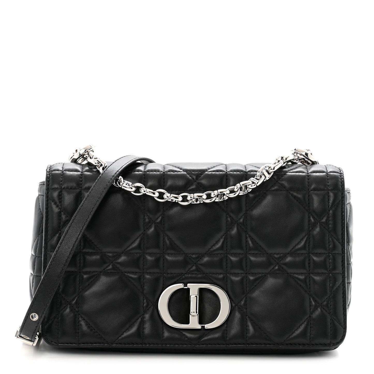 Calfskin Macrocannage Medium Caro Bag Black