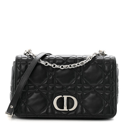 Christian Dior Calfskin Macrocannage Medium Caro Bag Black 1 of 11