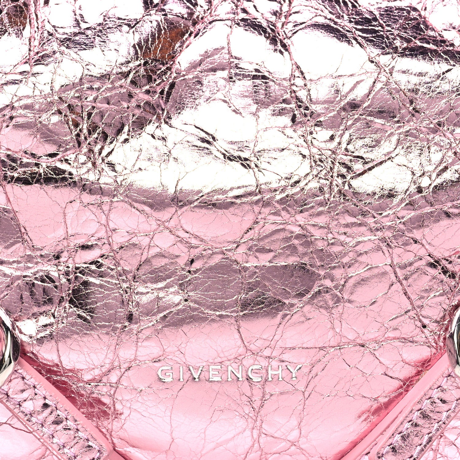 Givenchy Metallic Calfskin Mini Voyou Bag Silk Pink 7 of 9