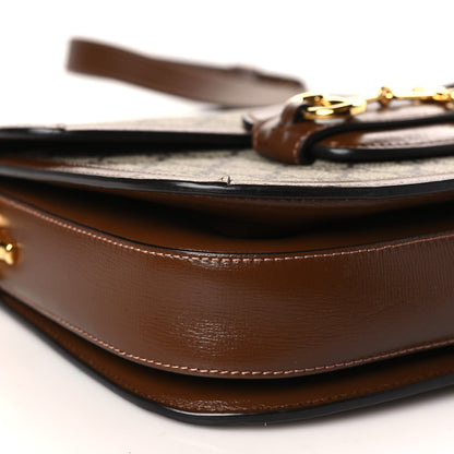 Gucci GG Supreme Monogram Horsebit 1955 Shoulder Bag Beige Brown Sugar 8 of 9