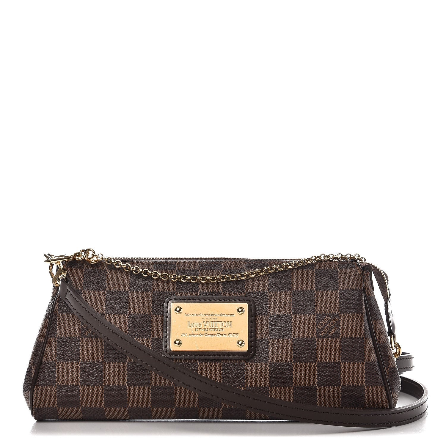 Louis Vuitton Damier Ebene Eva Clutch 1 of 9