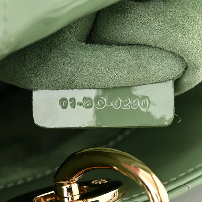 Christian Dior Patent Cannage Mini Lady Dior Mint Green 7 of 13