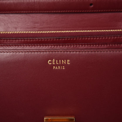 Celine Box Calfskin Medium Classic Box Flap Bag Burgundy 6 of 10