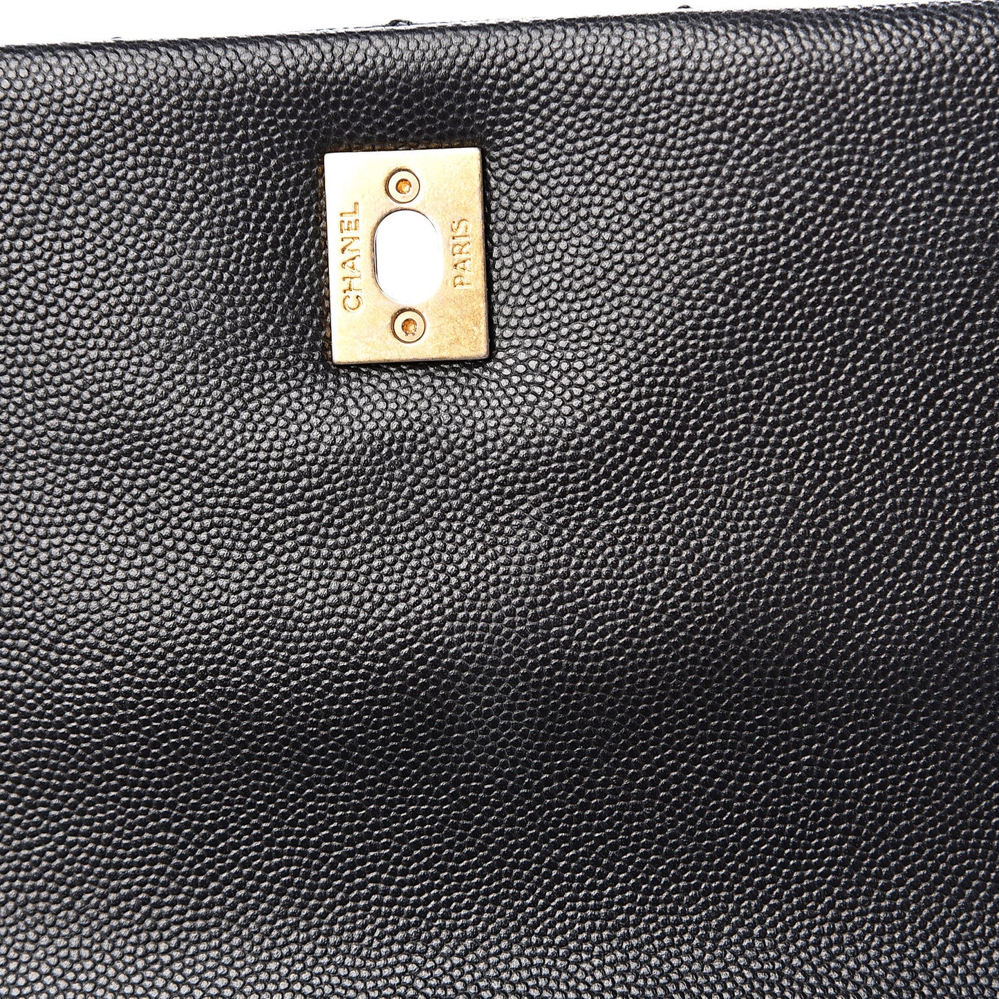 Caviar Quilted Small Coco Handle Flap Black