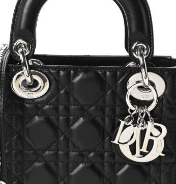 Christian Dior Lambskin Cannage Mini Lady Dior Black 8 of 10