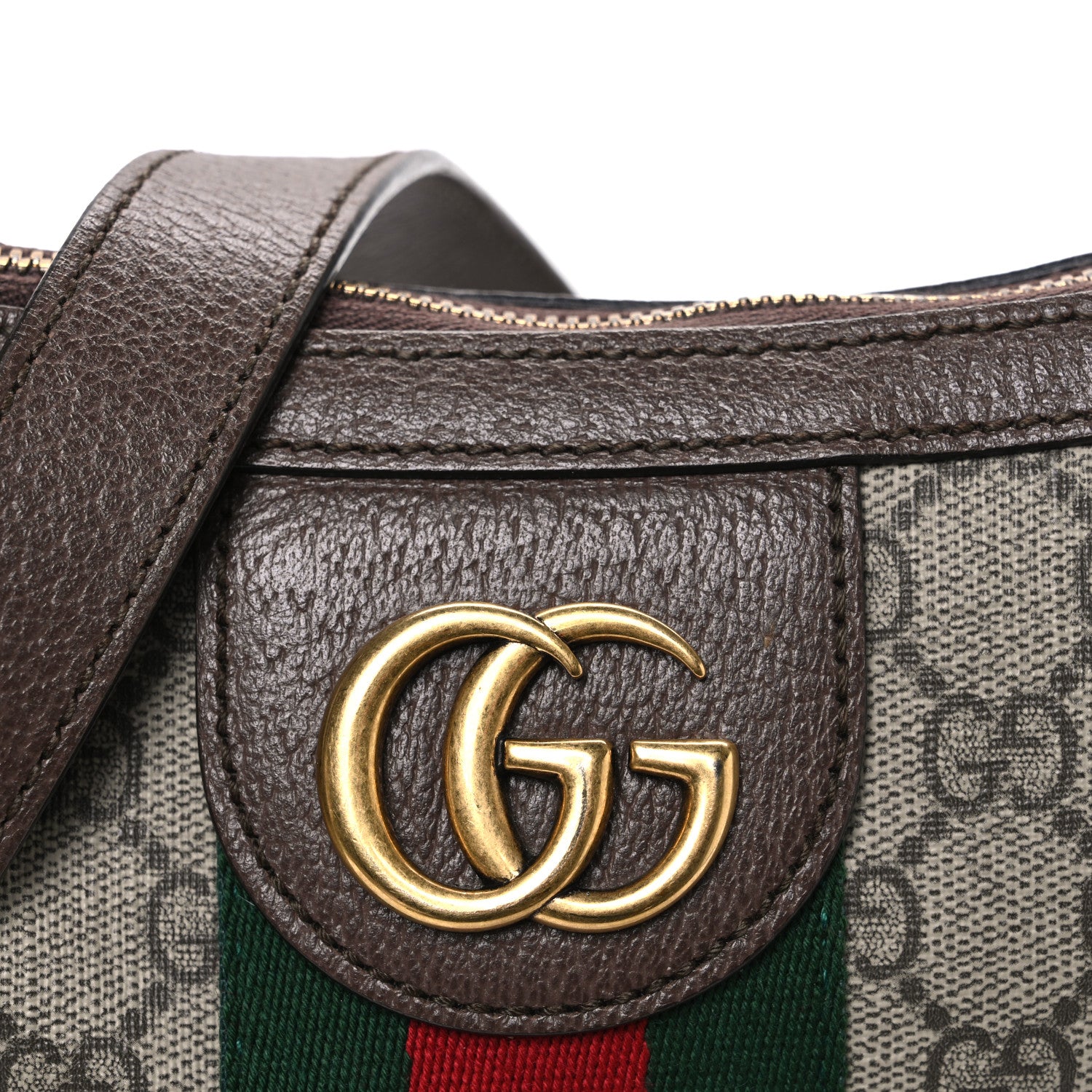 Gucci GG Supreme Monogram Web Small Ophidia Half Moon Hobo Brown 8 of 10