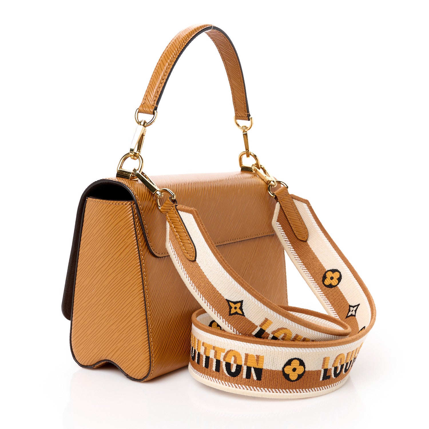 Louis Vuitton Epi Twist Shoulder Bag MM Gold Honey 4 of 10