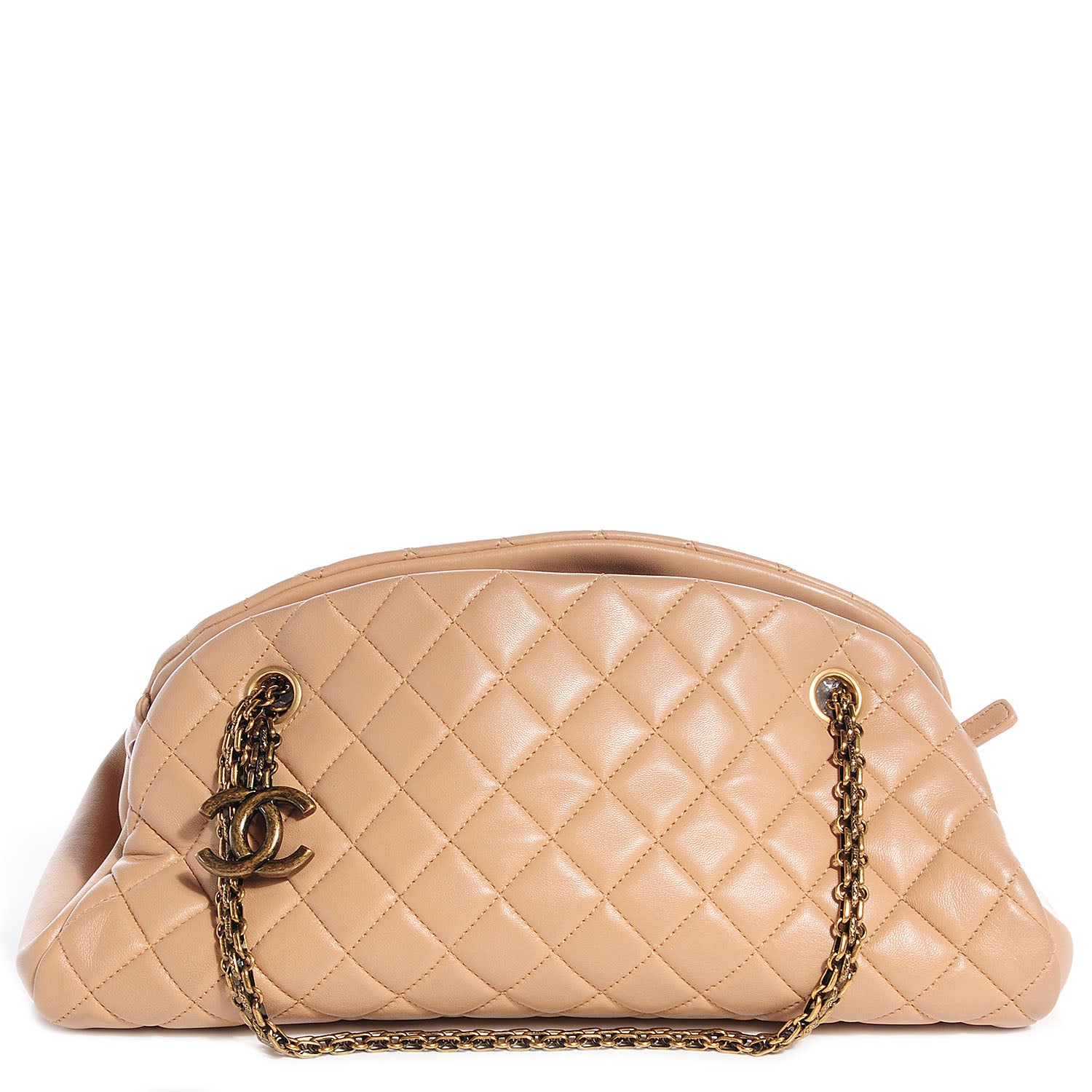 Chanel Lambskin Medium Just Mademoiselle Beige 71381