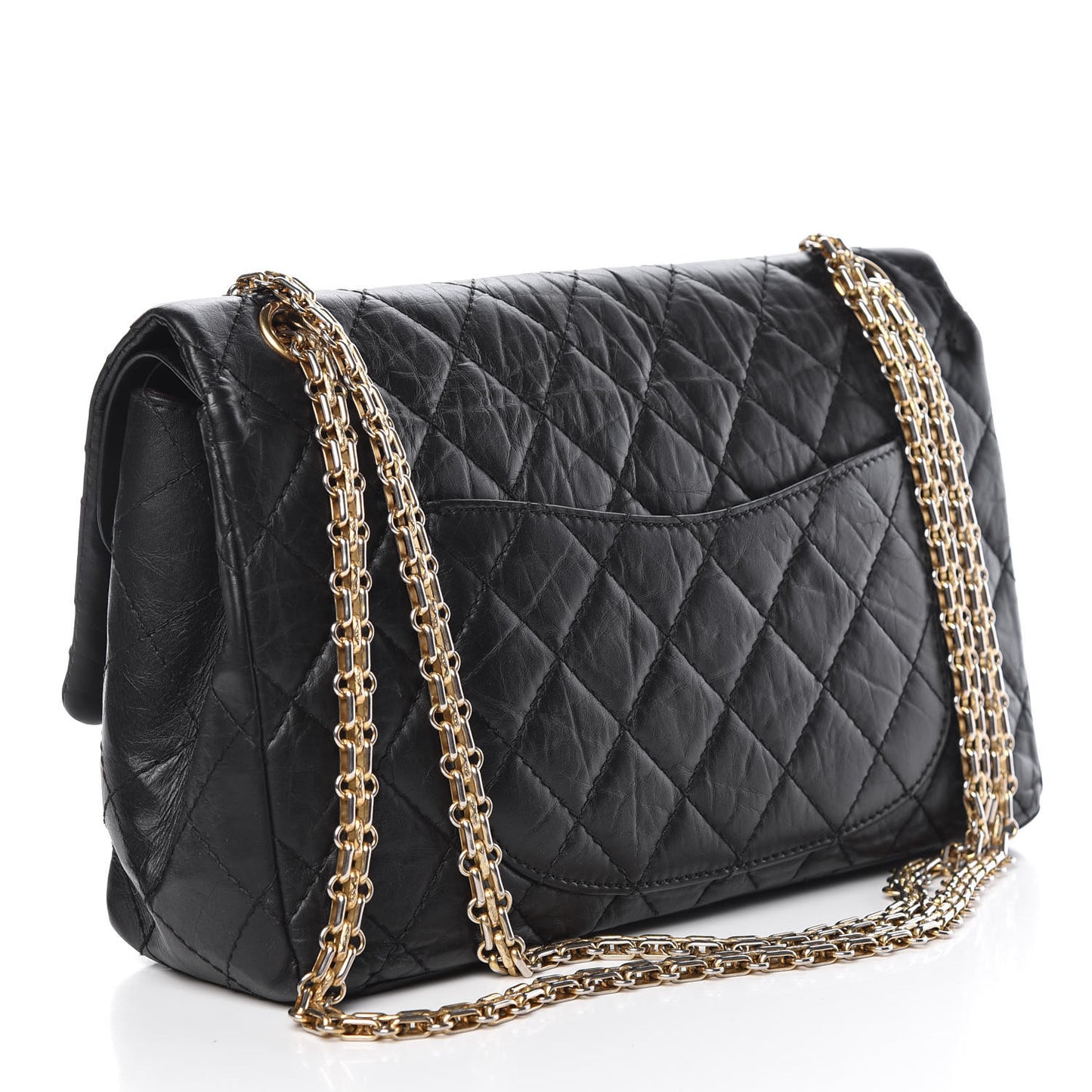 Aged Calfskin Quilted 2.55 Reissue 226 Flap Black