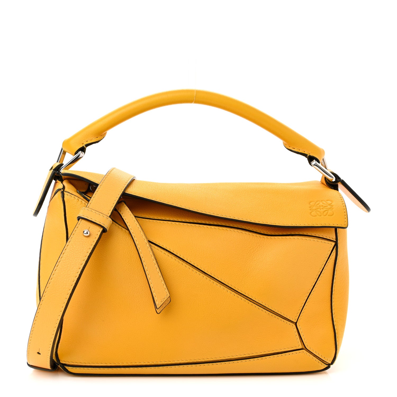 Loewe Grained Calfskin Small Puzzle Bag Yellow 1 of 11