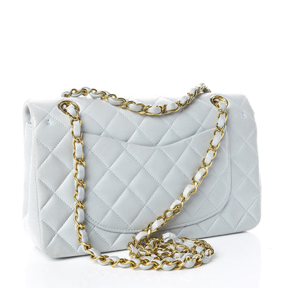 Chanel Lambskin Quilted Small Double Flap Light Blue 3 of 22