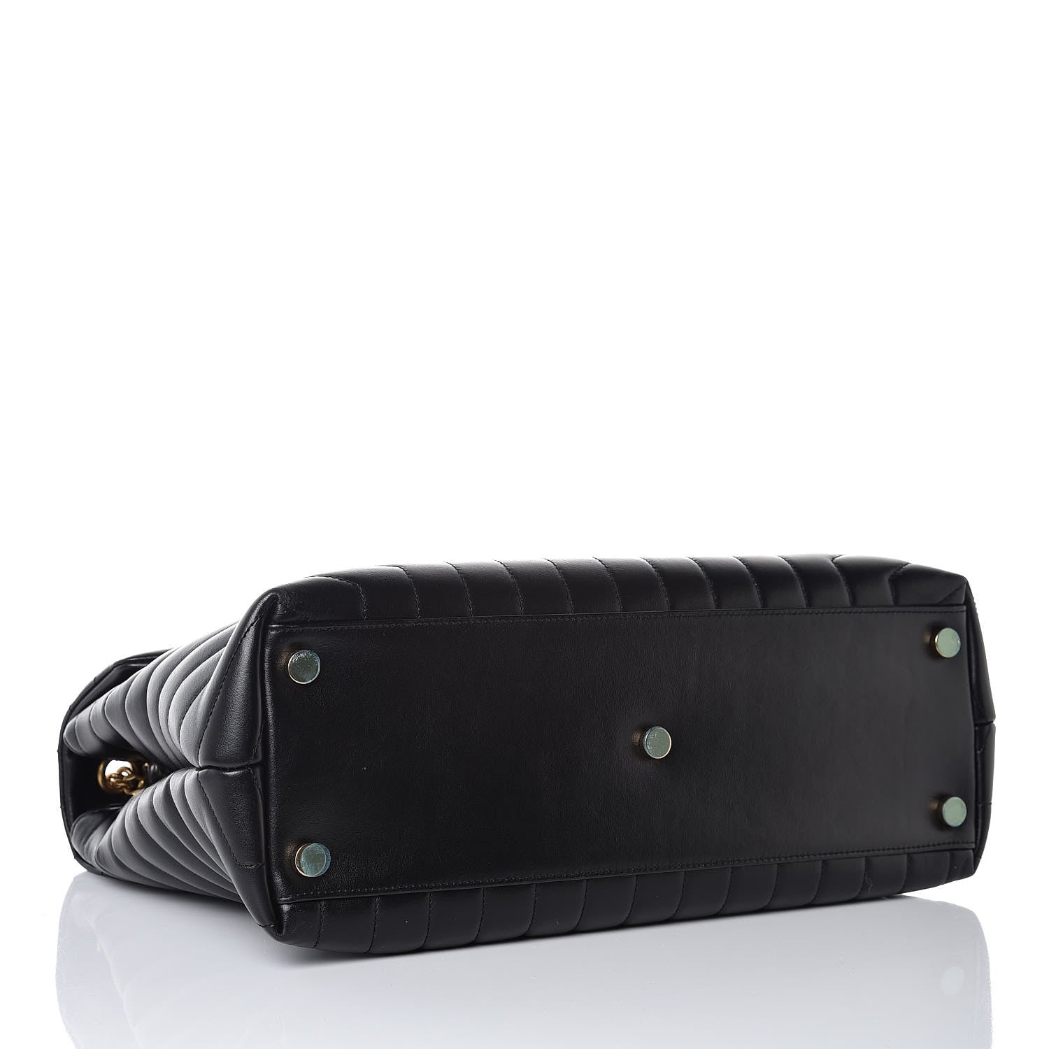 Saint Laurent Calfskin Y Quilted Monogram Large Loulou Chain Satchel Black 4 of 7