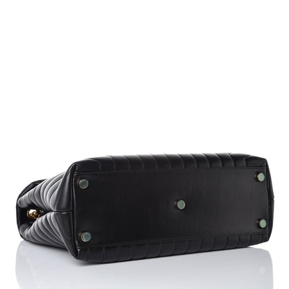 Saint Laurent Calfskin Y Quilted Monogram Large Loulou Chain Satchel Black 4 of 7