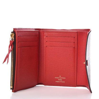 Louis Vuitton Damier Ebene Victorine Wallet Red 5 of 7