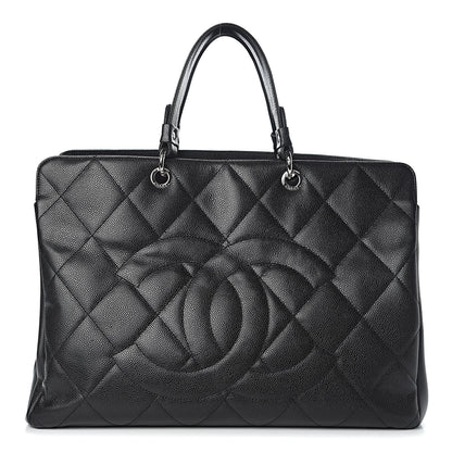 Chanel Soft Caviar Quilted CC Timeless Tote Black 1 of 11