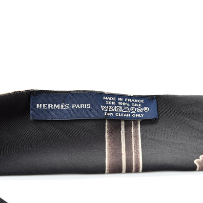 Hermes Silk Les Cles Twilly Black 3 of 3