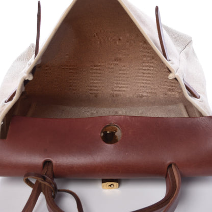 Hermes Toile Vache Calfskin Herbag 30 PM Natural 5 of 18
