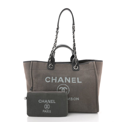 Chanel Mixed Fibers Medium Deauville Tote Grey 3 of 14